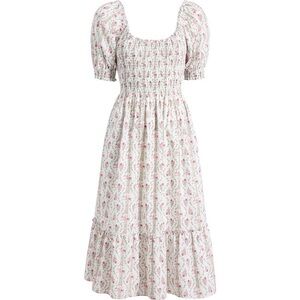 NWT Hill House The Louisa Nap Dress in Pink Vine Stripe - Size M